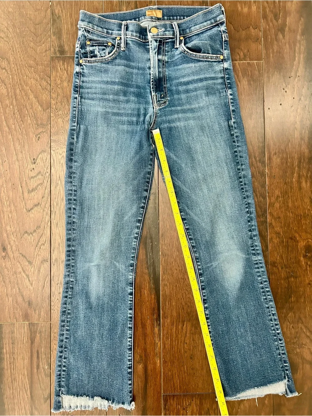 MOTHER Insider Crop Step Hem Fray Jeans